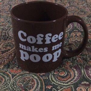 Coffee me poop ~ extra large brown mug